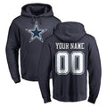 Punc Custom D.Cowboys Navy Pullover Hoodies Limited Any Name & Numbers Stitched Jerseys
