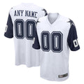 Punc Custom D.Cowboys White-Navy Home Game Any Name & Numbers Stitched Jerseys