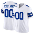Punc Custom D.Cowboys White Limited Vapor F.U.S.E. Home Game Any Name & Numbers Stitched Jerseys