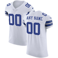 Punc Custom D.Cowboys White Vapor Untouchable Elite Stitched Jerseys