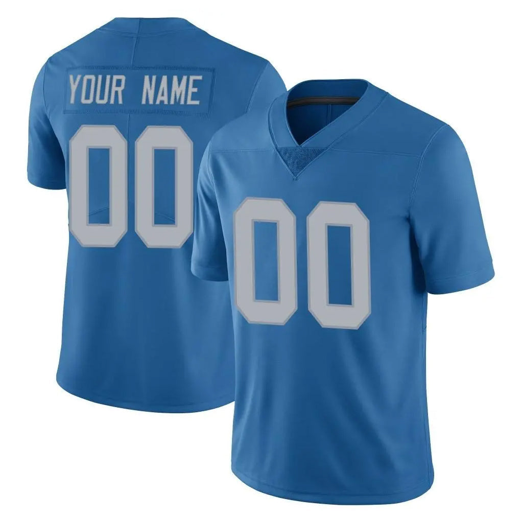 Punc Custom D.Lions Blue Limited Throwback Vapor Untouchable Any Name & Numbers Stitched Jerseys