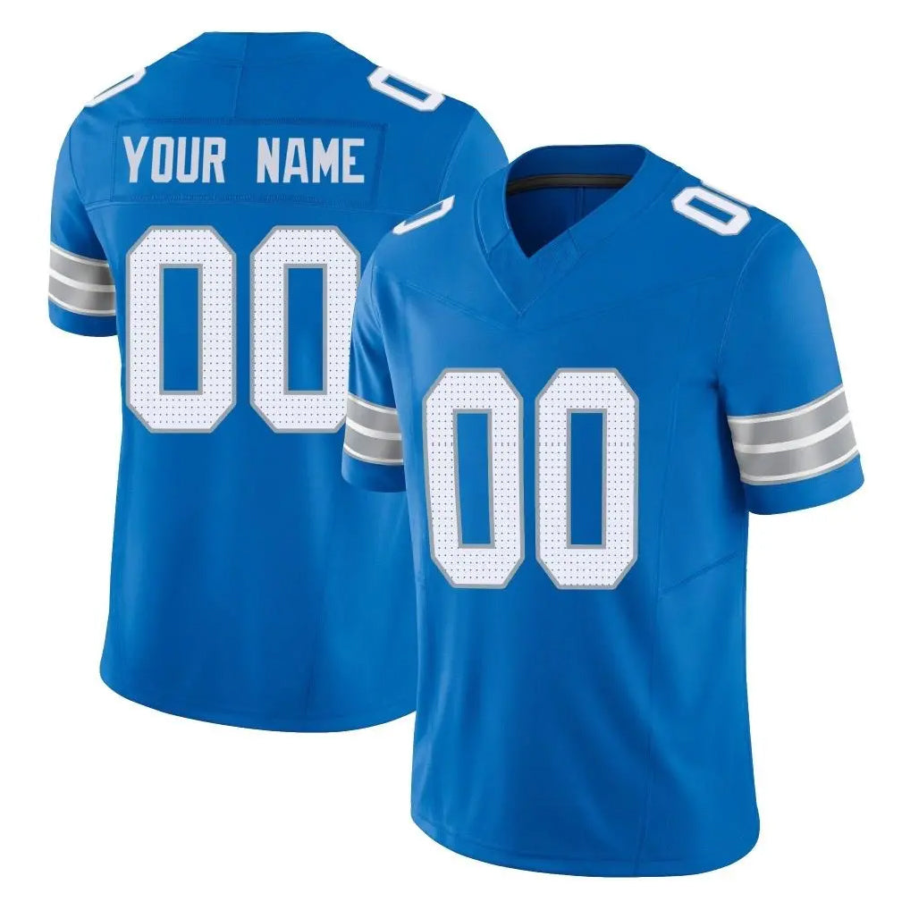 Punc Custom D.Lions Blue Limited Vapor F.U.S.E. Alternate Home Game Any Name & Numbers Stitched Jerseys