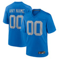 Punc Custom D.Lions Blue Limted Game Alternate Stitched Jerseys