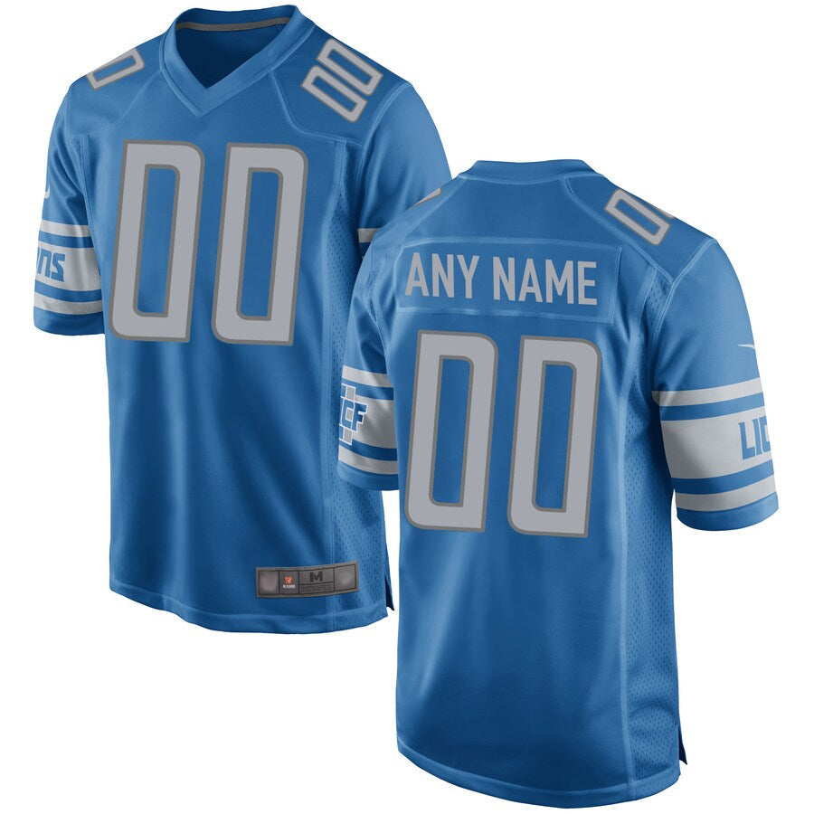 Punc Custom D.Lions Blue Replica Game Stitched Jerseys