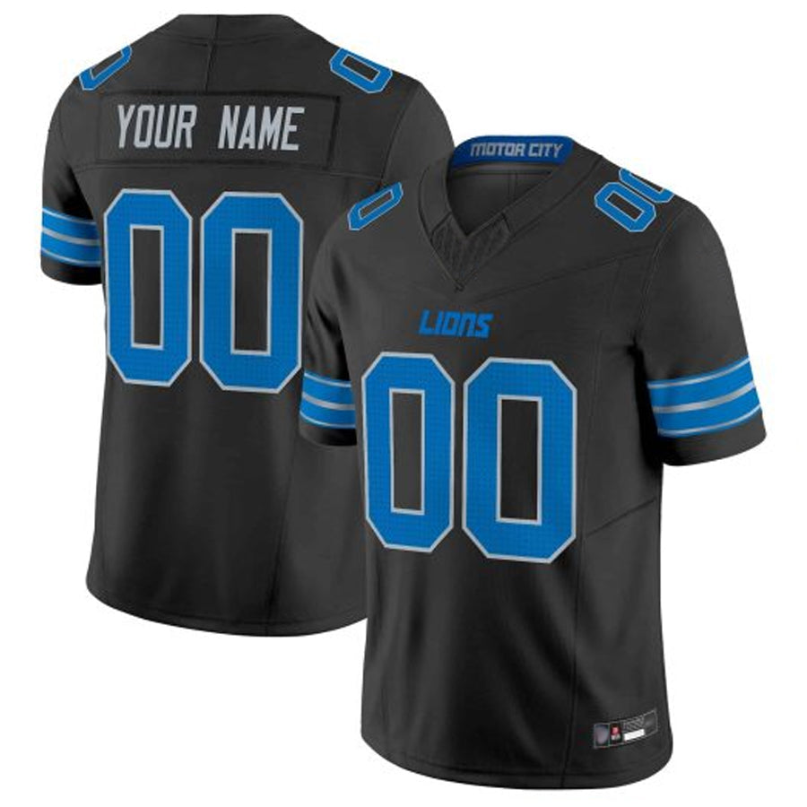 Punc Custom D.Lions Blue Vapor F.U.S.E. Limited Elite Stitched Jerseys