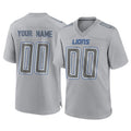 Punc Custom D.Lions Gray Atmosphere Fashion Home Game Any Name & Numbers Stitched Jerseys