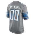 Punc Custom D.Lions Gray Replica Game Stitched Jerseys