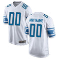 Punc Custom D.Lions White Replica Game Stitched Jerseys