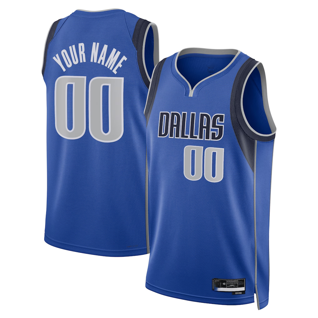 Punc Custom D.Mavericks Blue Swingman Jerseys - Icon Edition