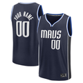 Punc Custom D.Mavericks Navy Fast Break Jerseys - Statement Edition