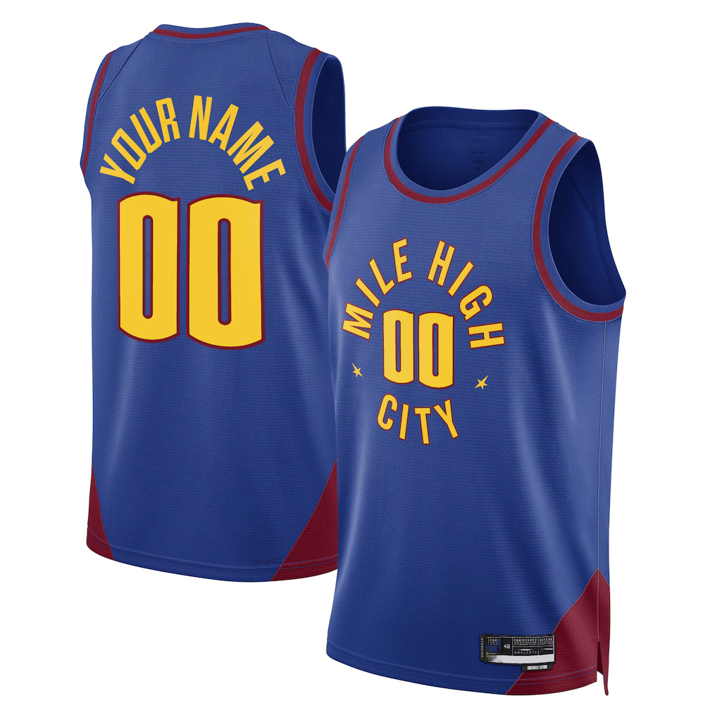 Punc Custom D.Nuggets Blue 2022-23 Swingman Jerseys - Statement Edition
