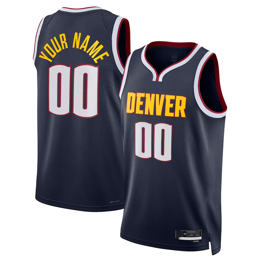 Punc Custom D.Nuggets Navy Swingman Jerseys - Icon Edition