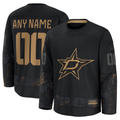 Punc Custom D.Stars Black 2024 Military Appreciation Practice Jerseys