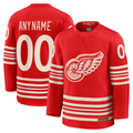 Punc Custom D.Red wings Red Centennial Premium Jerseys
