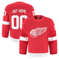 Punc Custom D.Red wings Red Home Authentic Pro Jerseys