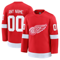 Punc Custom D.Red wings Red Home Premium Jerseys