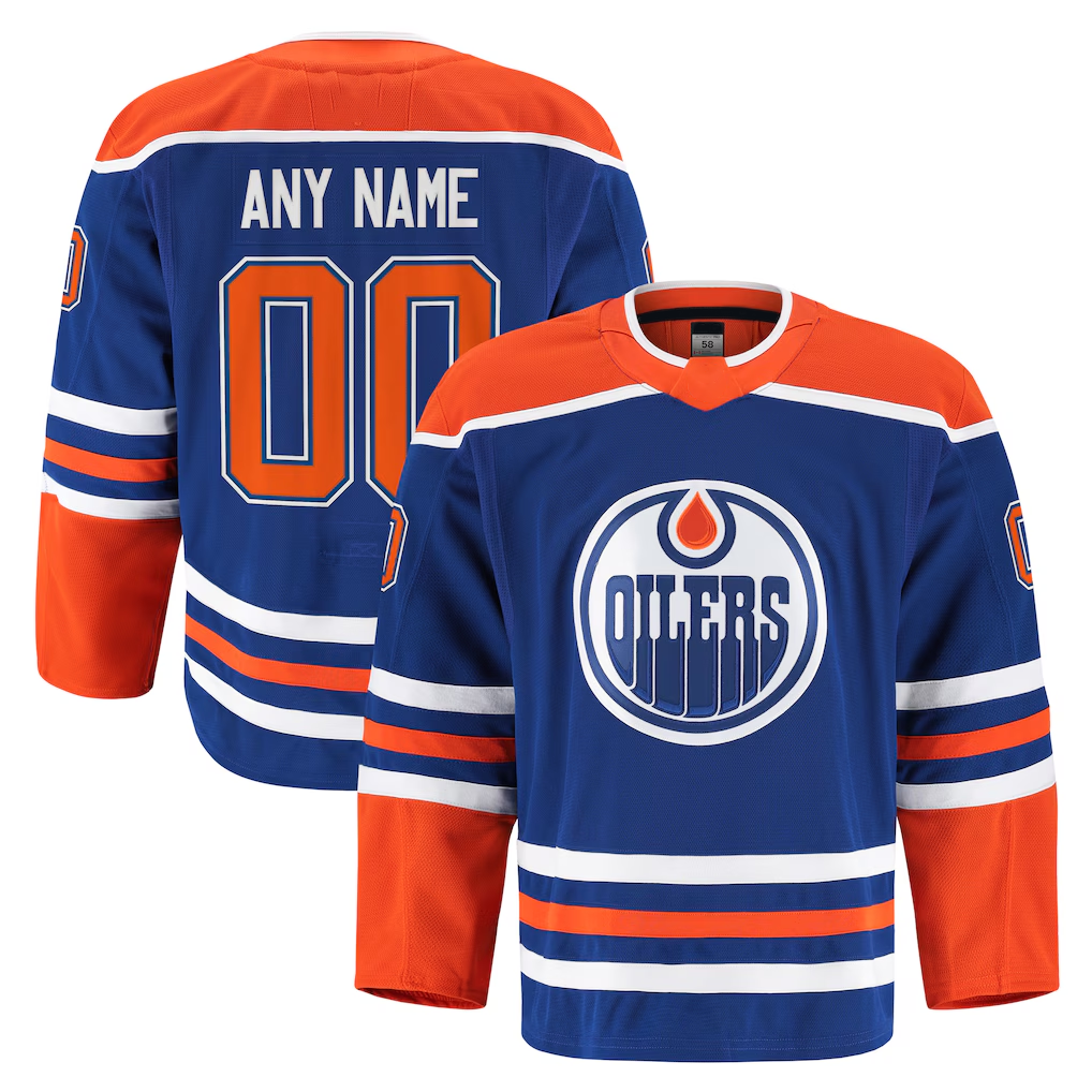 Punc Custom E.Oilers Royal Home Authentic Pro Jerseys