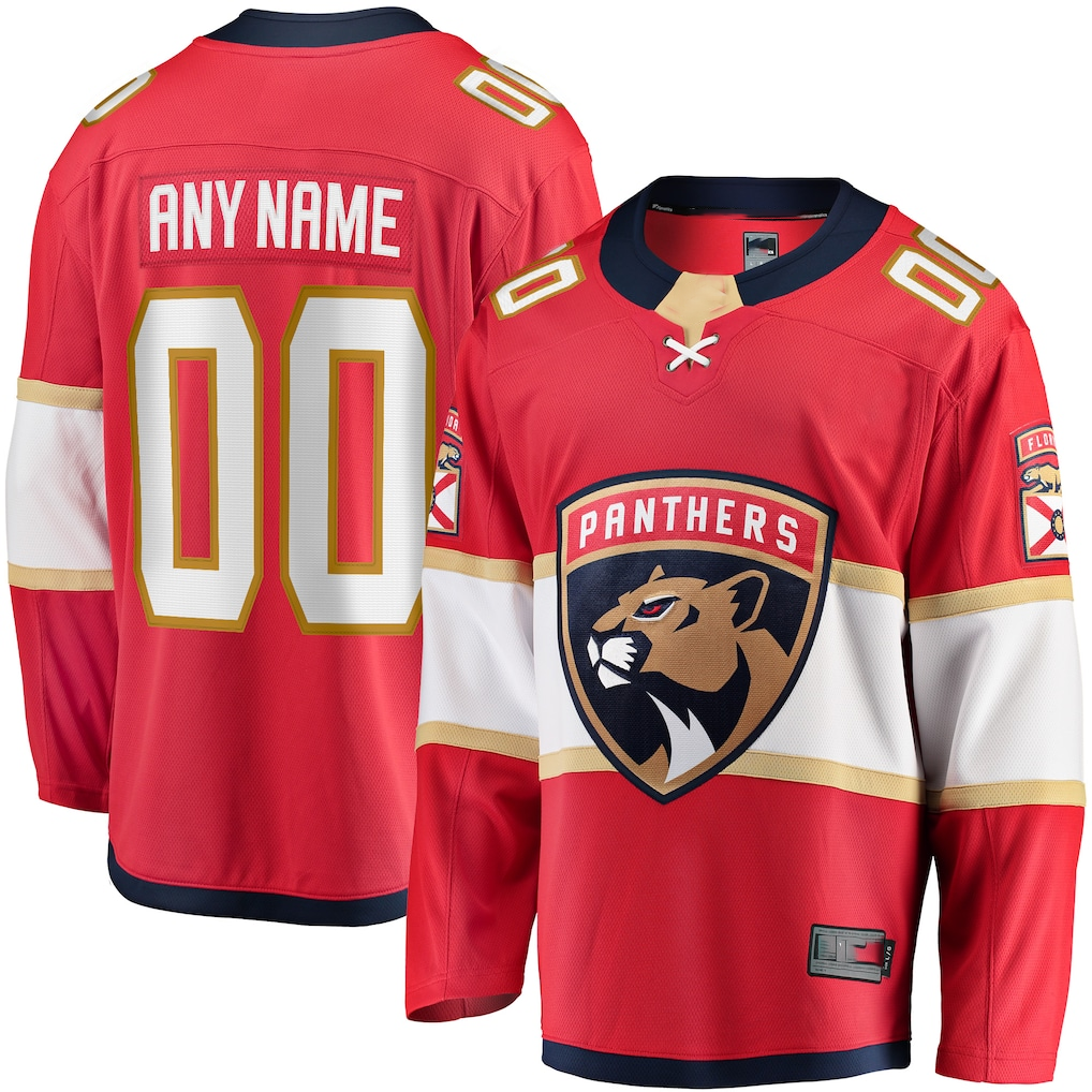 Punc Custom F.Panthers Red Home Breakaway Jerseys