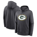 Punc Custom GB.Packers Anthracite Pullover Hoodie Game Stitched Jerseys