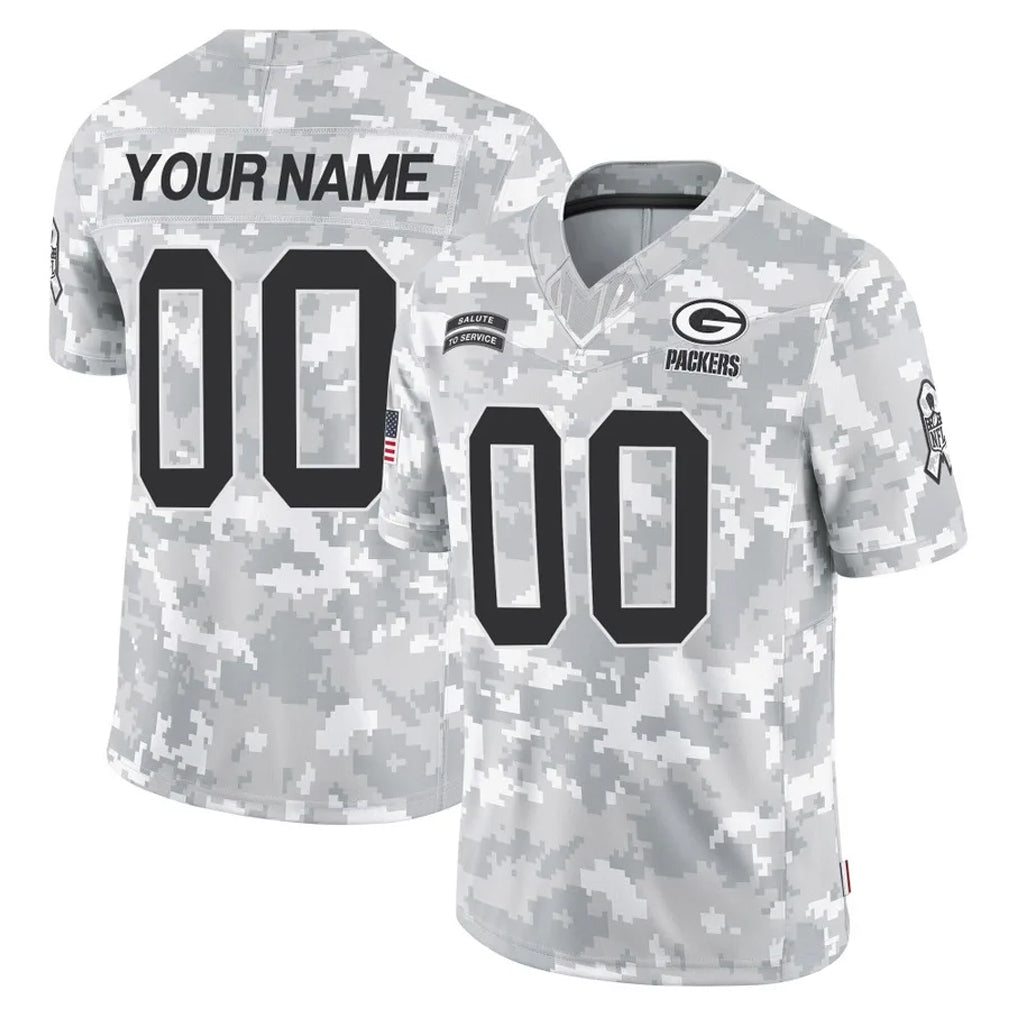 Punc Custom GB.Packers Arctic Camo Salute To Service Limited Any Name & Numbers Stitched Jerseys