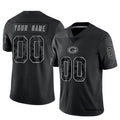 Punc Custom GB.Packers Black REFLECTIVE Limited Stitched Jerseys