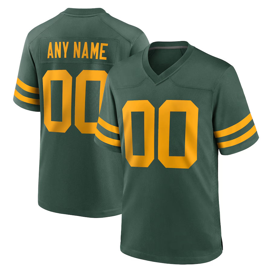 Punc Custom GB. Packers Green Alternate Game Stitched Jerseys