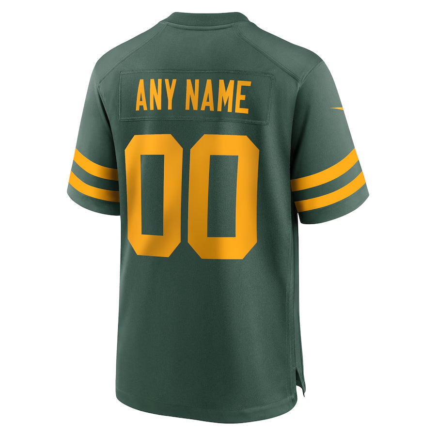 Punc Custom GB. Packers Green Alternate Game Stitched Jerseys