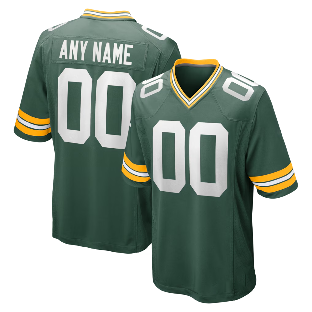 Punc Custom GB.Packers Green Game Stitched Jerseys