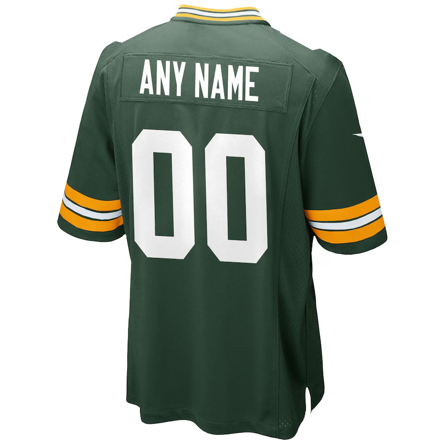 Punc Custom GB.Packers Green Home Game Stitched Jerseys