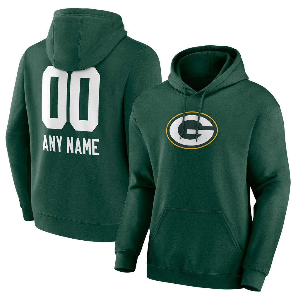 Punc Custom GB.Packers Green Logo Pullover Hoodies Limited Game Any Name & Numbers Stitched Jerseys
