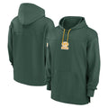 Punc Custom GB.Packers Green Sideline Pullover Hoodie Stitched Jerseys