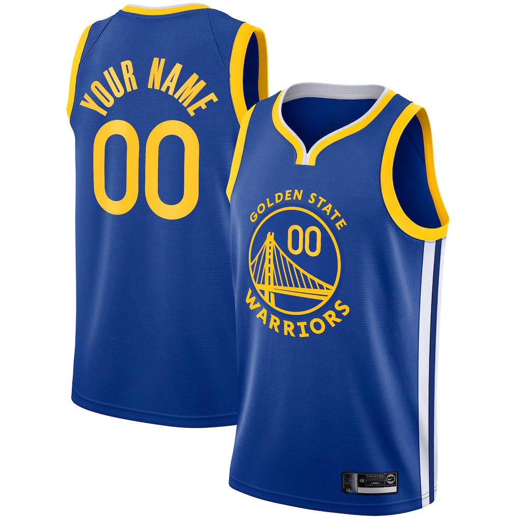 Punc Custom G.State Warriors Royal 2019-20 Swingman Jerseys - Icon