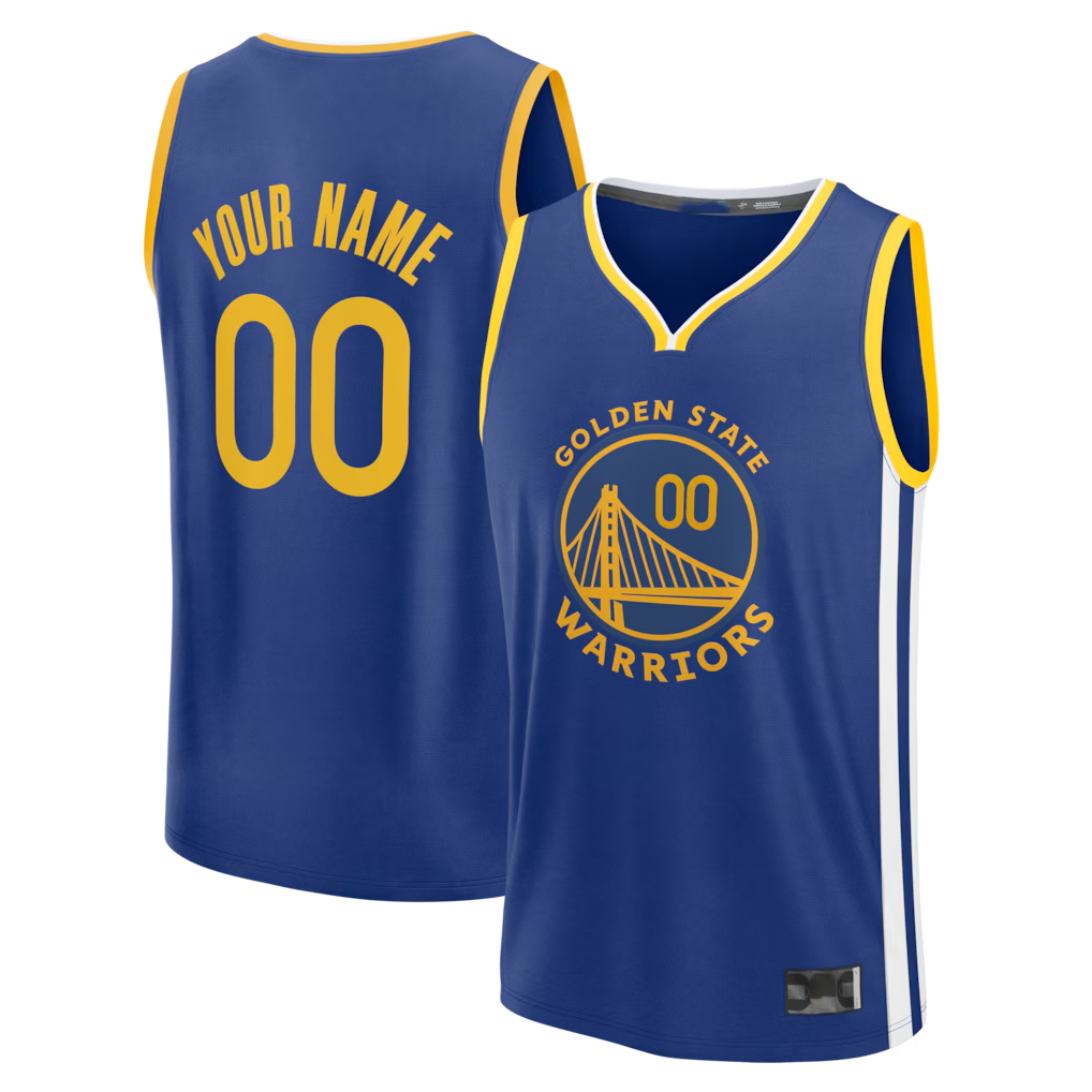 Punc Custom G.State Warriors Royal Fast Break Jerseys - Icon Edition