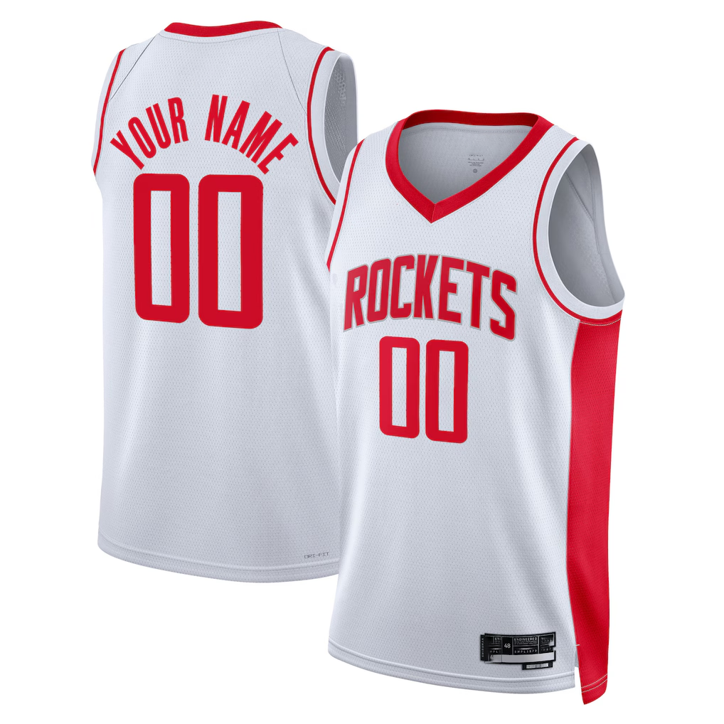 Punc Custom H.Rockets White 2022-2023 Swingman Stitched Jerseys- Statement Edition