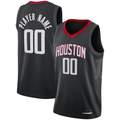Punc Custom H.Rockets Black Swingman Stitched Jerseys - Statement Edition
