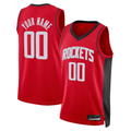 Punc Custom H.Rockets Red Swingman Stitched Jerseys-Icon Edition