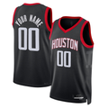 Punc Custom H.Rockets Black Swingman Stitched Jerseys-Association Edition
