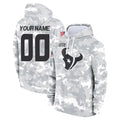 Punc Custom H.Texans Arctic Camo Salute to Service Hoodies Any Name & Numbers Stitched Jerseys
