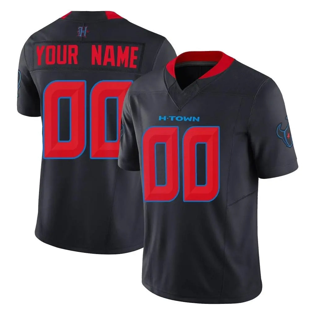 Punc Custom H.Texans Navy Limited 2nd Alternate Vapor F.U.S.E. Home Game Any Name & Numbers Stitched Jerseys