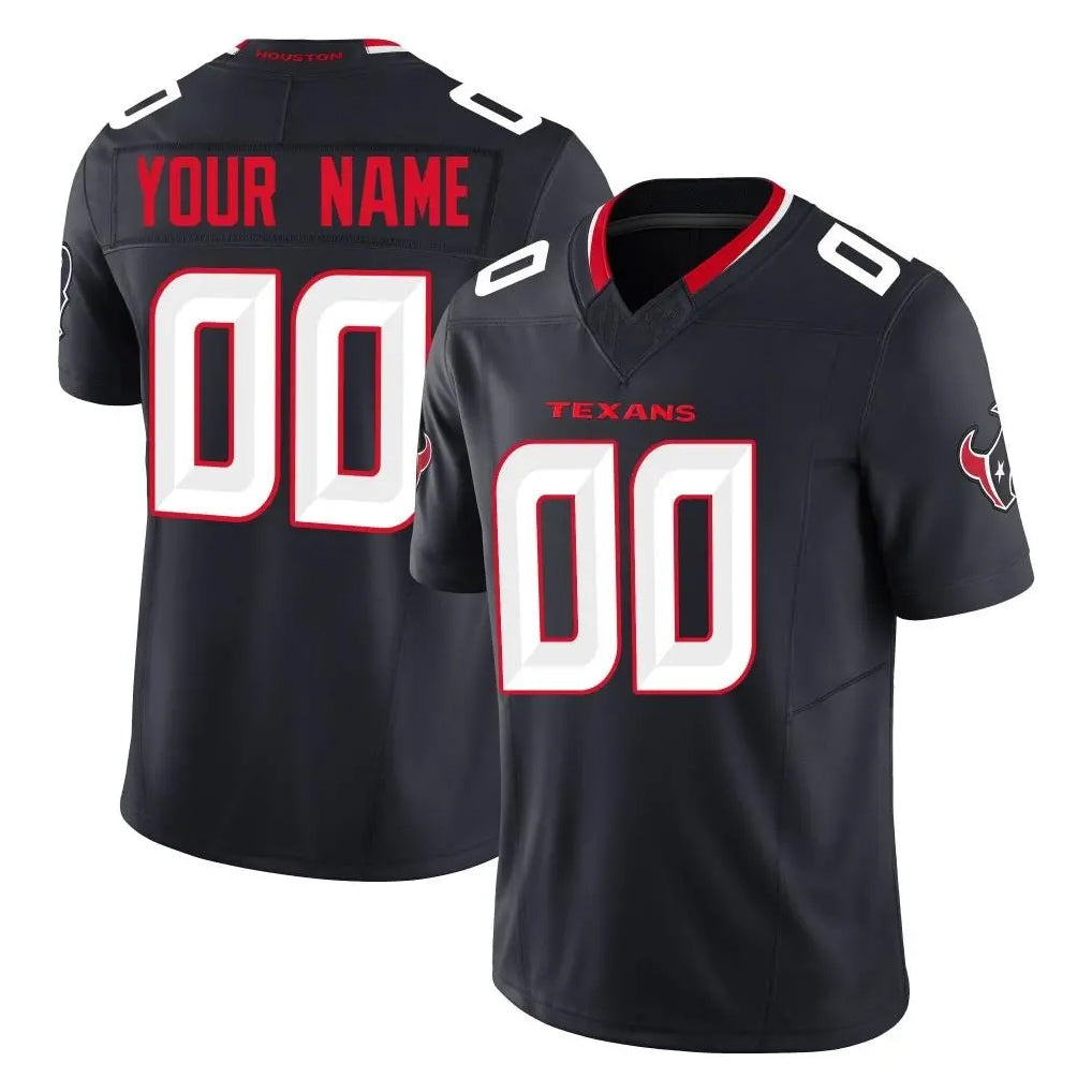 Punc Custom H.Texans Navy Limited Alternate Vapor F.U.S.E. Home Game Any Name & Numbers Stitched Jerseys