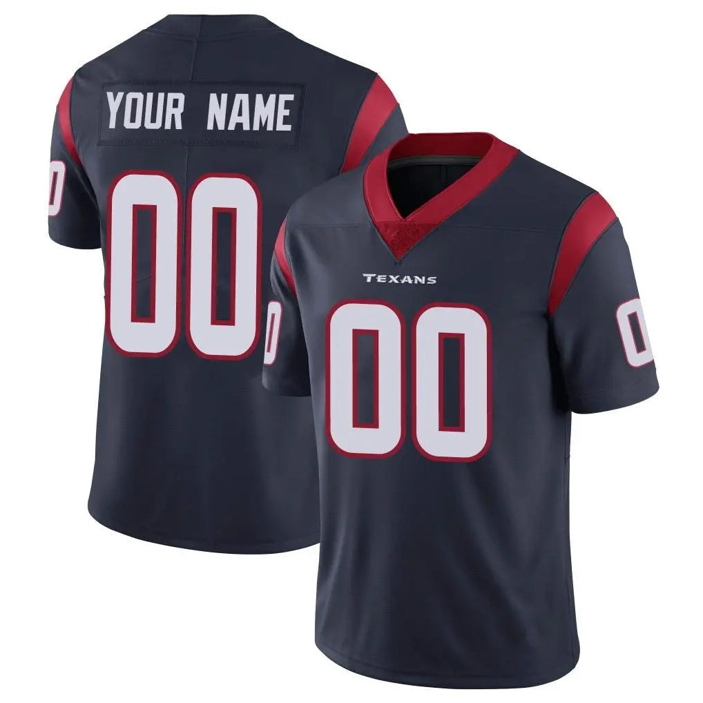 Punc Custom H.Texans Navy Limited Vapor Untouchable Home Game Any Name & Numbers Stitched Jerseys