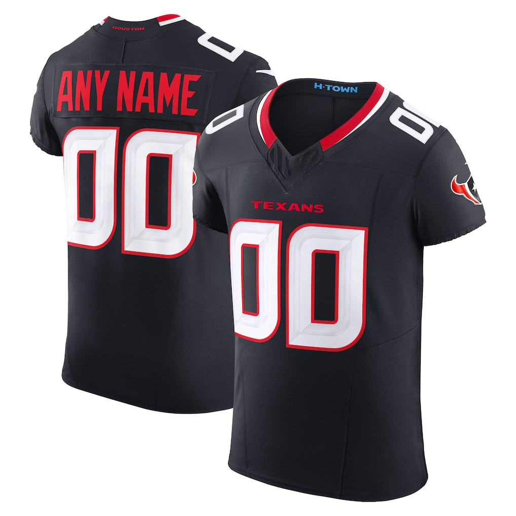 Punc Custom H.Texans Navy Team Vapor F.U.S.E. Elite Stitched Jerseys