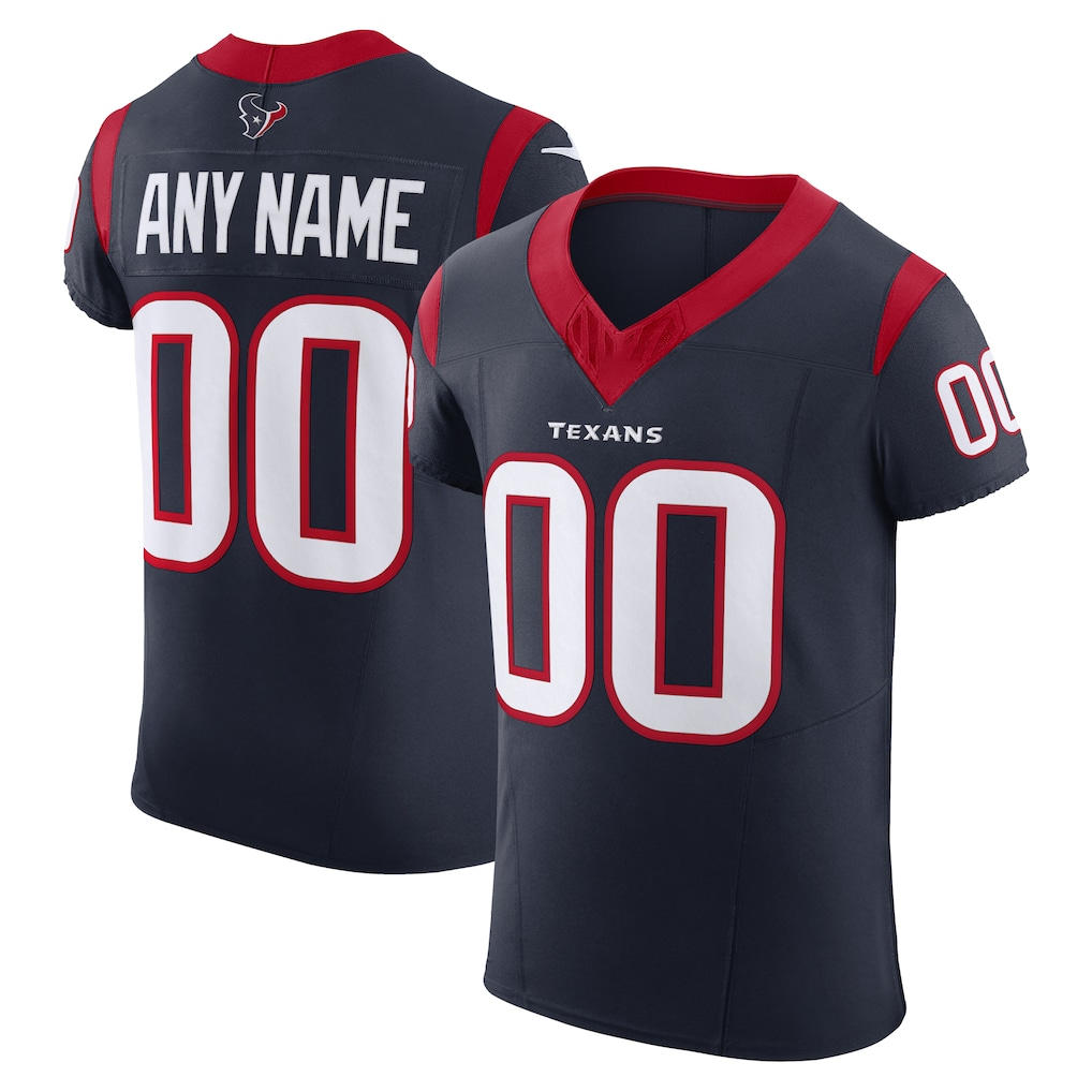 Punc Custom H.Texans Navy Vapor F.U.S.E. Elite Stitched Jerseys
