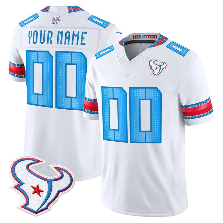 Punc Custom H.Texans White 2026 Rivalries Vapor Limited Jersey - All Stitched