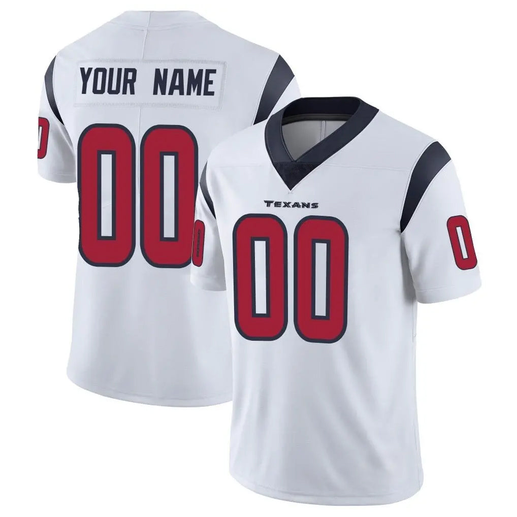 Punc Custom H.Texans White Limited Vapor Untouchable Home Game Any Name & Numbers Stitched Jerseys