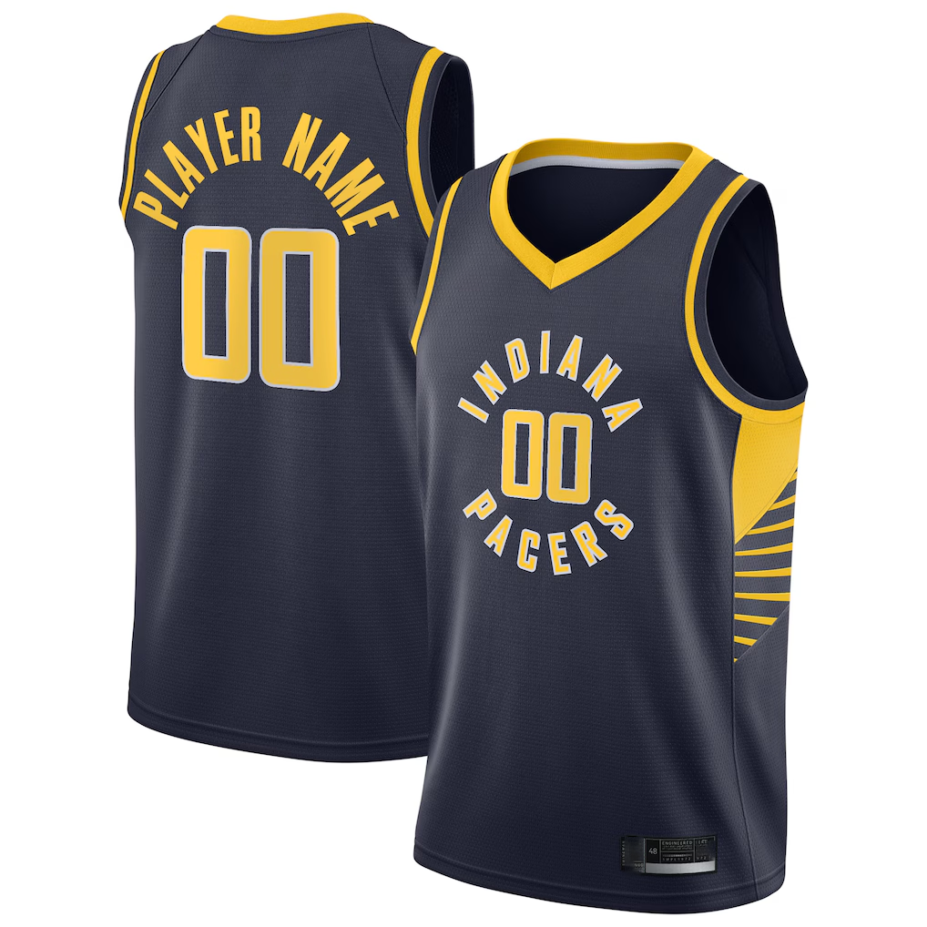 Punc Custom I.Pacers Navy Swingman Jerseys - Icon Edition