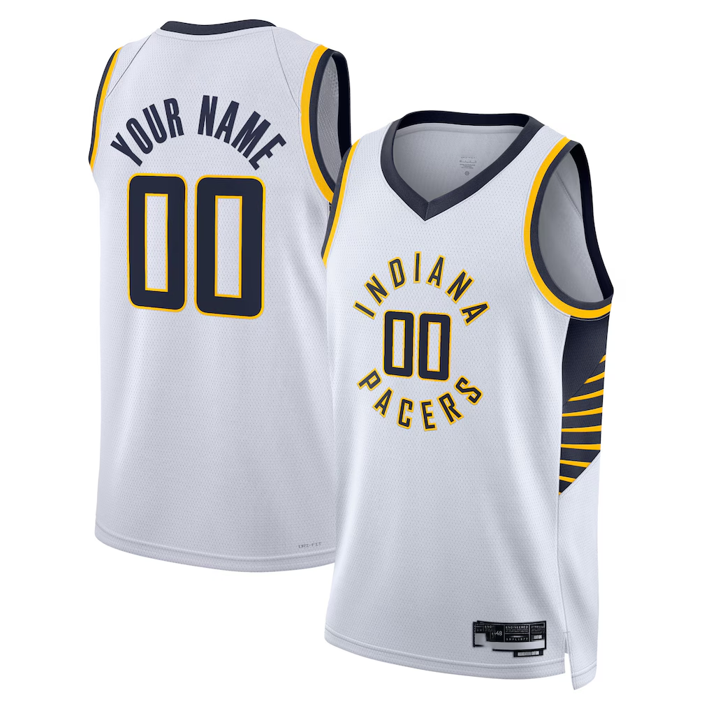 Punc Custom I.Pacers White Swingman Jerseys - Association Edition