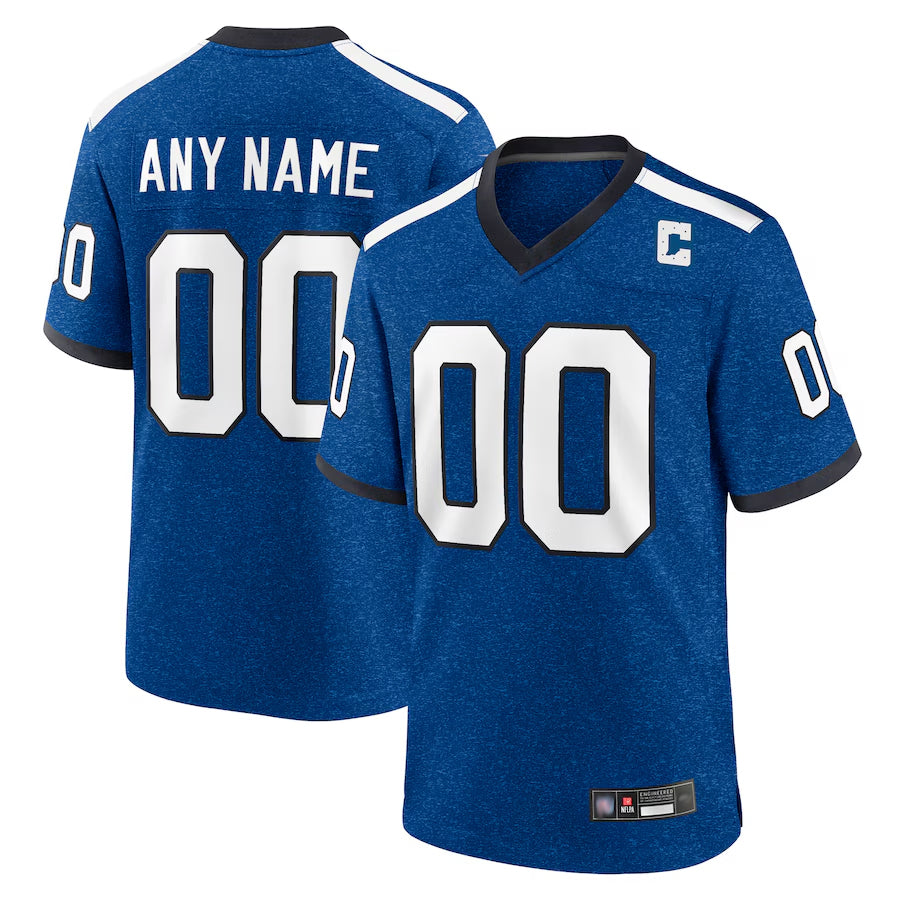 Punc Custom IN.Colts Blue Indiana Nights Replica Game Stitched Jersey