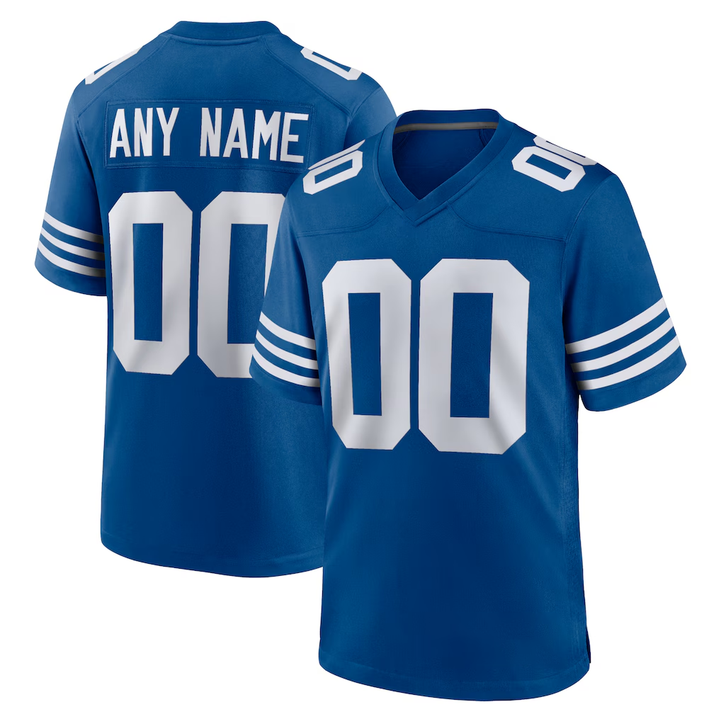 Punc Custom IN.Colts Royal Alternate Stitched Jerseys