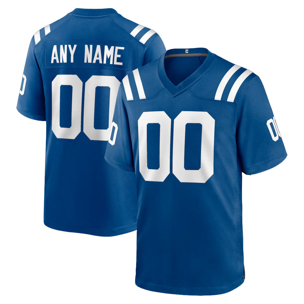 Punc Custom IN.Colts Royal Home Game Any Name & Numbers Stitched Jerseys